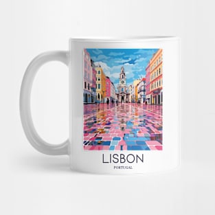 A Pop Art Travel Print of Lisbon - Portugal Mug